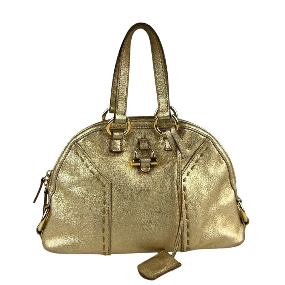 Saint Laurent Muse handbag leather gold